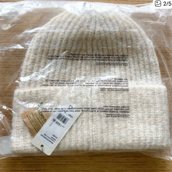 Favorite Daughter Cream Ribbed Knit Beanie - Picture 2 of 5